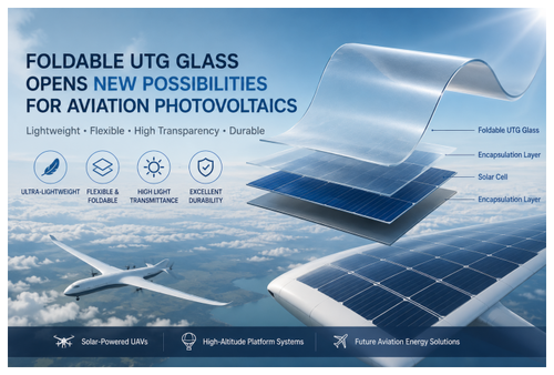 El vidrio plegable UTG abre nuevas posibilidades para la energía fotovoltaica de la aviación