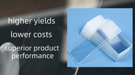 Buen precio Material de base de vidrio de diapositiva de microscopio de ultrablanco espesor constante tolerancia de lápiz dureza 9H en línea